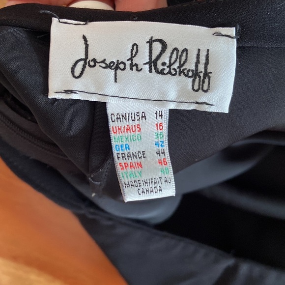 Joseph Ribkoff Black Knee Length Pencil Skirt w Back Slit - Picture 2 of 4